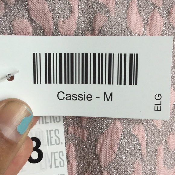 Blush pink and glittery silver pencil skirt!! - Picture 4 of 5